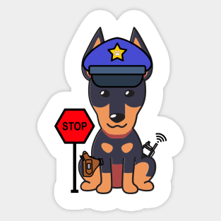 Funny Alsatian Policeman Sticker